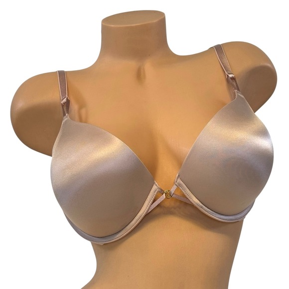 Victoria's Secret 38C Bombshell Add-2-Cups Push-up Plunge Bra Praline Underwire - Picture 1 of 6